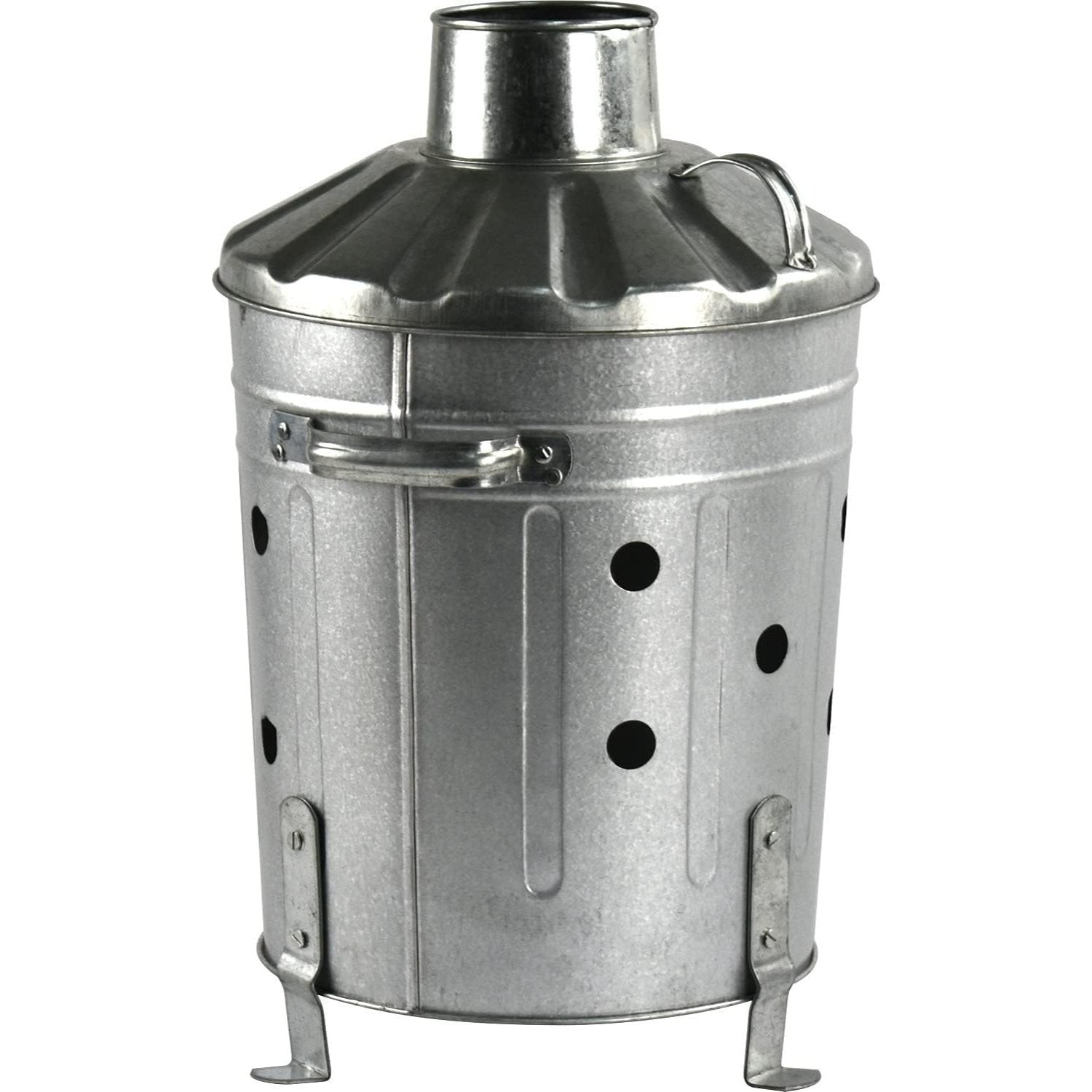 Garden Incinerator with Wood, 15L Mini Galvanised Incinerator