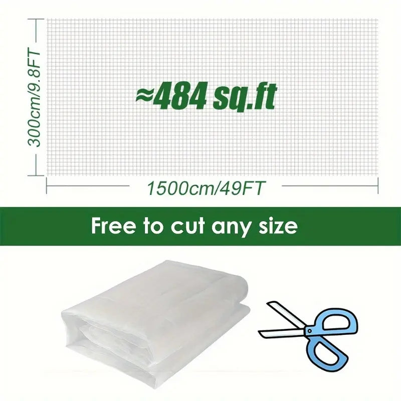 Garden Netting with Lockable, 3m, 15m, Mesh 3m 15m Ultra-Fine White Barrier - product gallery image 4