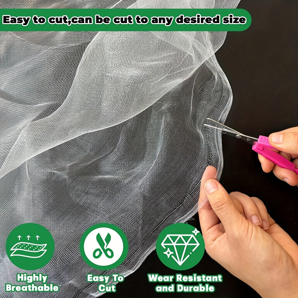 Garden Netting with Lockable, 3m, 15m, Mesh 3m 15m Ultra-Fine White Barrier - product gallery image 6