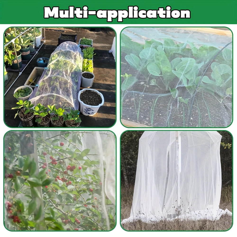 Garden Netting with Lockable, 3m, 15m, Mesh 3m 15m Ultra-Fine White Barrier - product gallery image 7