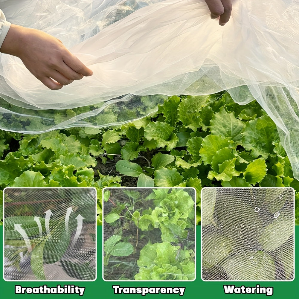 Garden Netting with Lockable, 3m, 15m, Mesh 3m 15m Ultra-Fine White Barrier - product gallery image 8