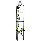 Garden Obelisk with Easy Assembly, 1.9m, 1, Black Powder Coated 1.9m Stylish Steel - product gallery image 4