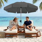 Garden Parasol with 2x2m Round Market Umbrella Steel Ribs