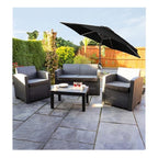 Garden Parasol with Water-Resistant, 2M, 38mm, 2M Crank Handle Umbrella Polyester Canopy - product gallery image 10