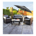 Garden Parasol with Water-Resistant, 2M, 38mm, 2M Crank Handle Umbrella Polyester Canopy - product gallery image 13