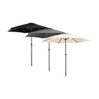 Garden Parasol with Water-Resistant, 2M, 38mm, 2M Crank Handle Umbrella Polyester Canopy - product gallery image 6