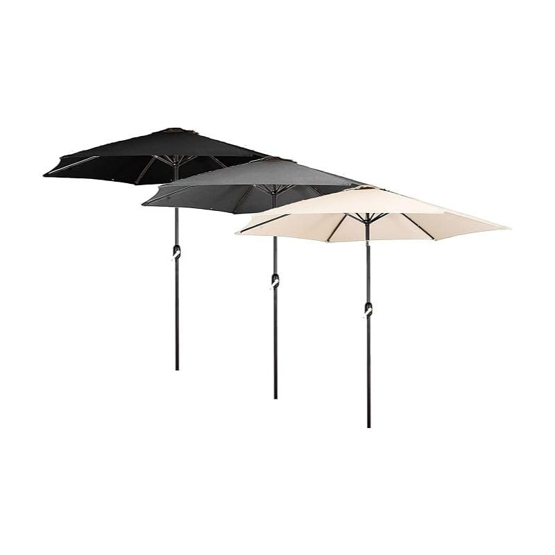 Garden Parasol with Water-Resistant, 2M, 38mm, 2M Crank Handle Umbrella Polyester Canopy - product gallery image 6