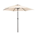 Garden Parasol with Water-Resistant, 2M, 38mm, 2M Crank Handle Umbrella Polyester Canopy