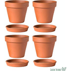 Garden Planter with 10cm, 6 Pack, Clay Pots Plants Saucer Terracotta Plant - product gallery image 8