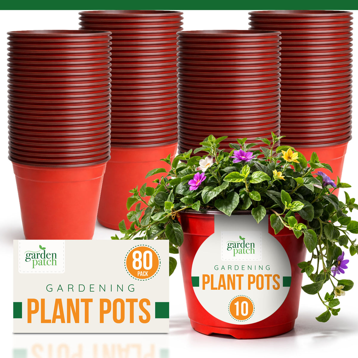 Garden Planter with 10cm, Plastic, 80 Pack, 80pk for kitchens