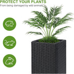 Garden Planter with 61cm, Bamboo, 2, Tall Rattan Wicker Pots of Removable - product gallery image 10