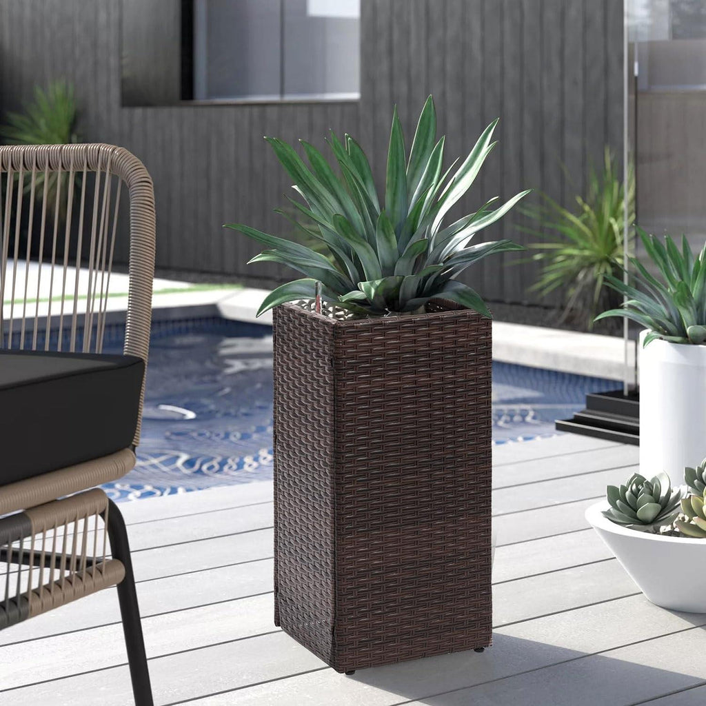 Garden Planter with 61cm, Bamboo, 2, Tall Rattan Wicker Pots of Removable - product gallery image 14