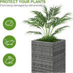 Garden Planter with 61cm, Bamboo, 2, Tall Rattan Wicker Pots of Removable - product gallery image 5