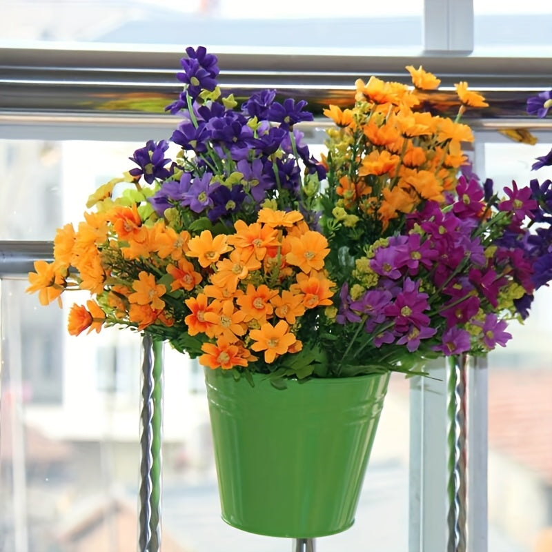 Garden Planter with Freestanding, Metal, 10pcs, Metal Hanging Flower Pots 10pcs Oval - product gallery image 6