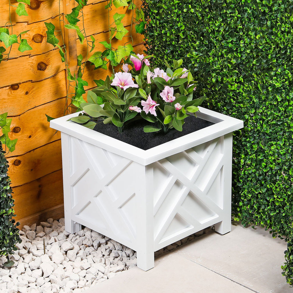 Garden Planter with Lattice Design Box of 14.5 Inch - product gallery image 10