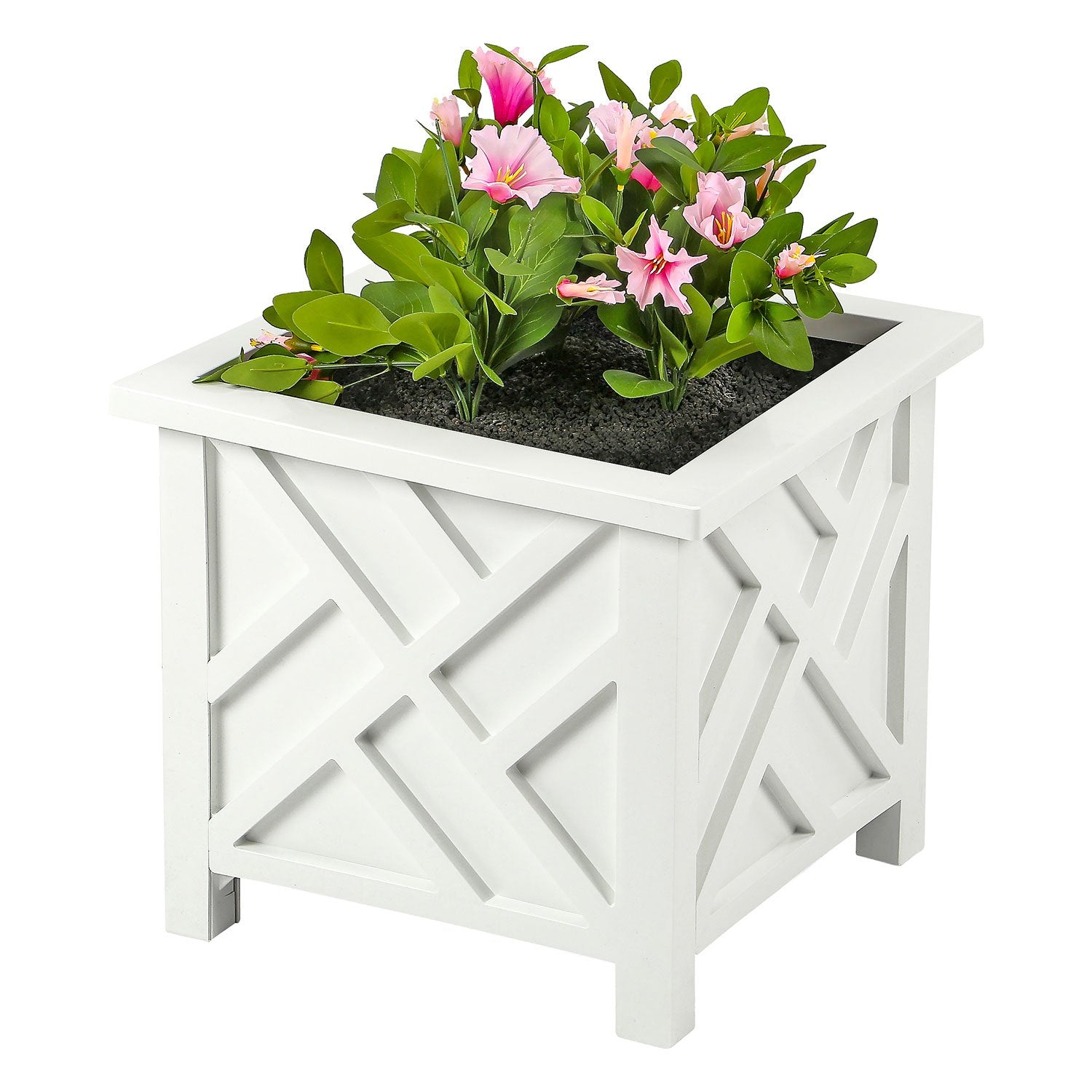 Garden Planter with Lattice Design Box of 14.5 Inch - product gallery image 12