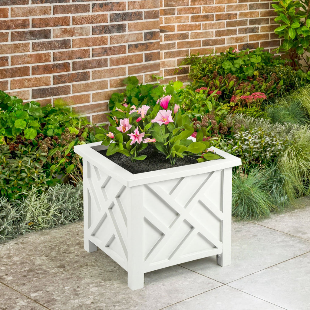 Garden Planter with Lattice Design Box of 14.5 Inch - product gallery image 14