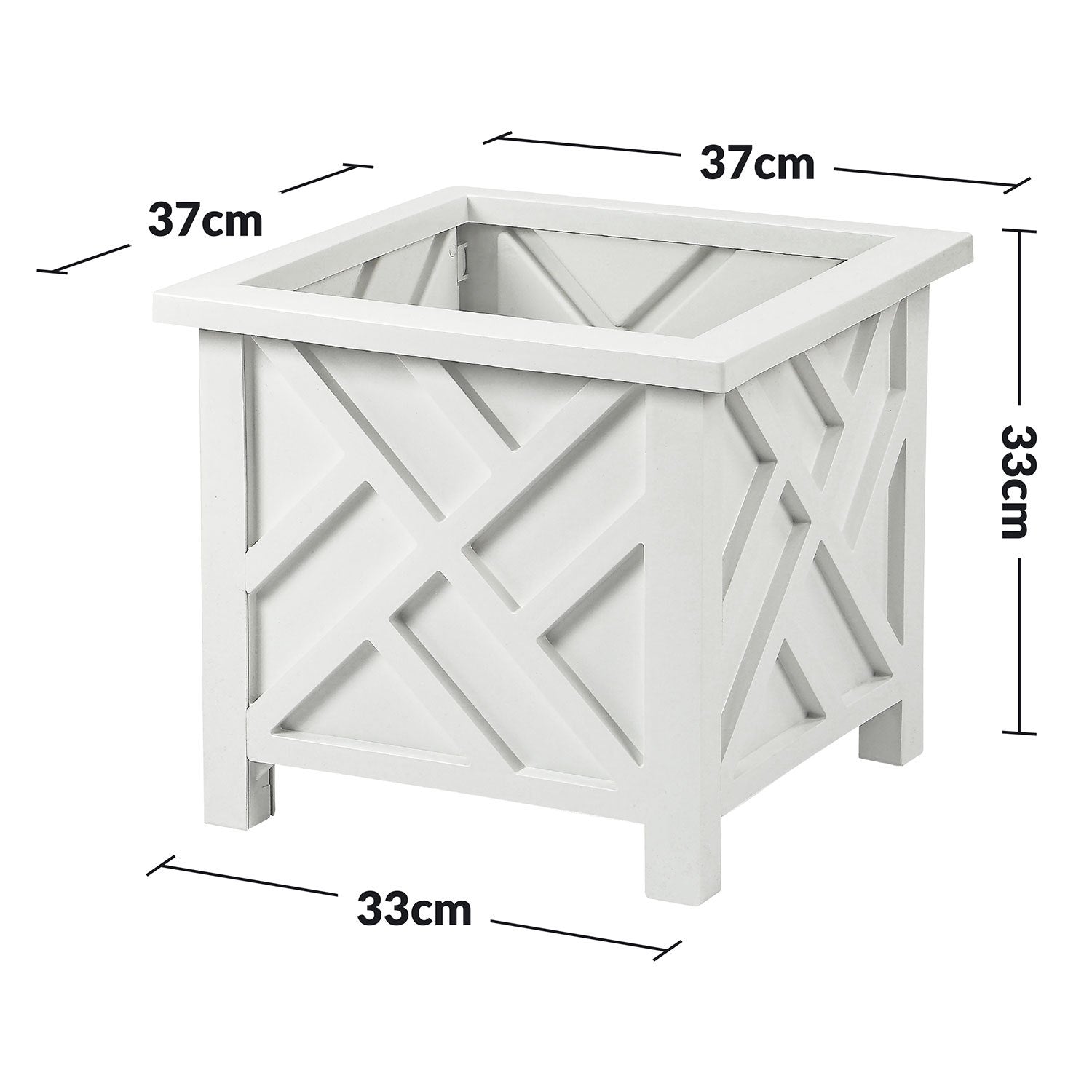 Garden Planter with Lattice Design Box of 14.5 Inch - product gallery image 15
