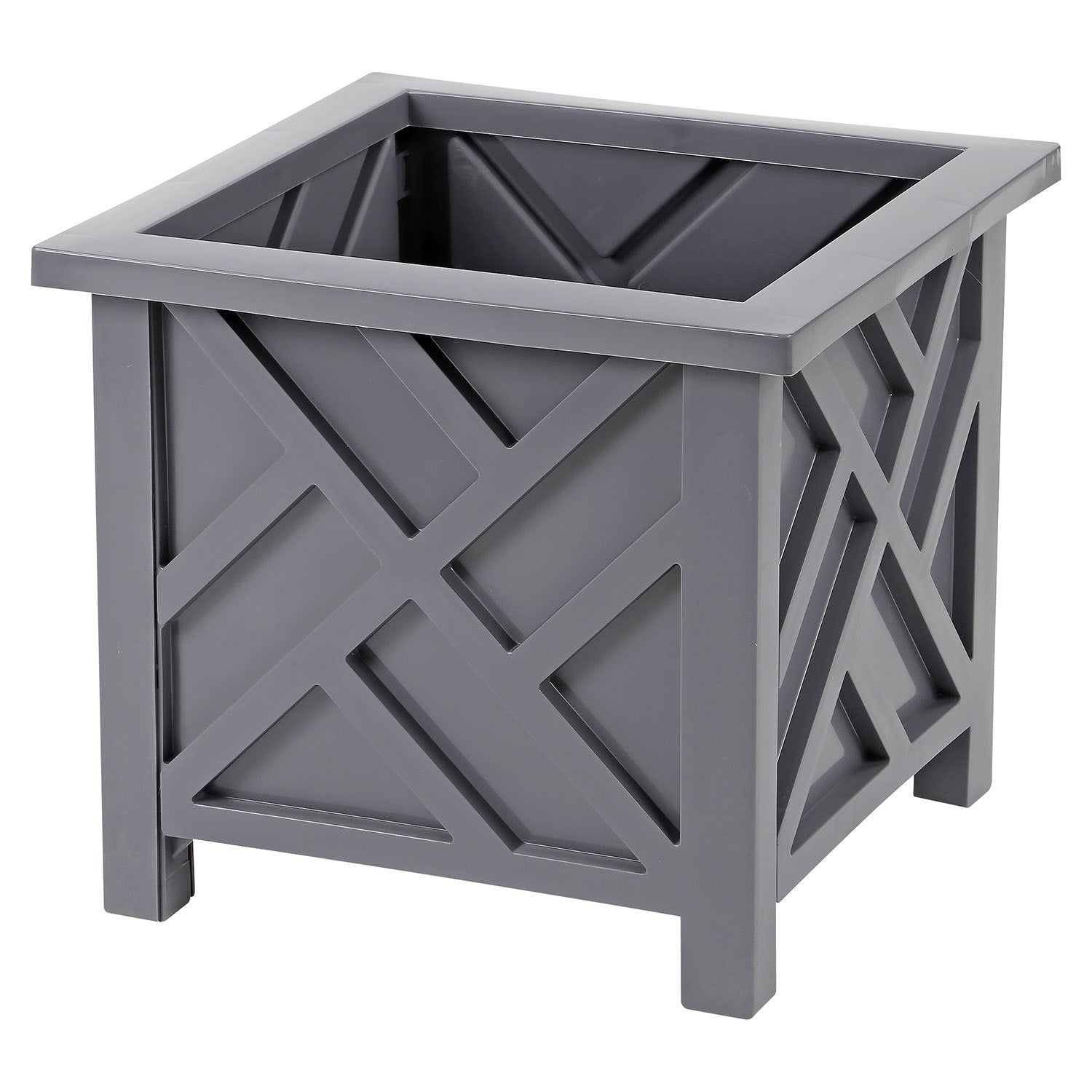 Garden Planter with Lattice Design Box of 14.5 Inch - product gallery image 2