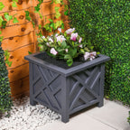 Garden Planter with Lattice Design Box of 14.5 Inch - product gallery image 3