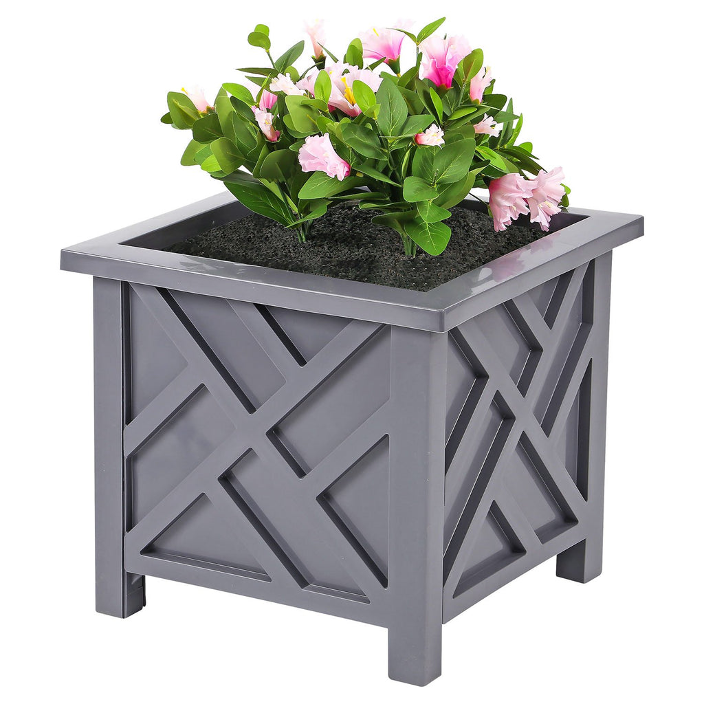 Garden Planter with Lattice Design Box of 14.5 Inch - product gallery image 5