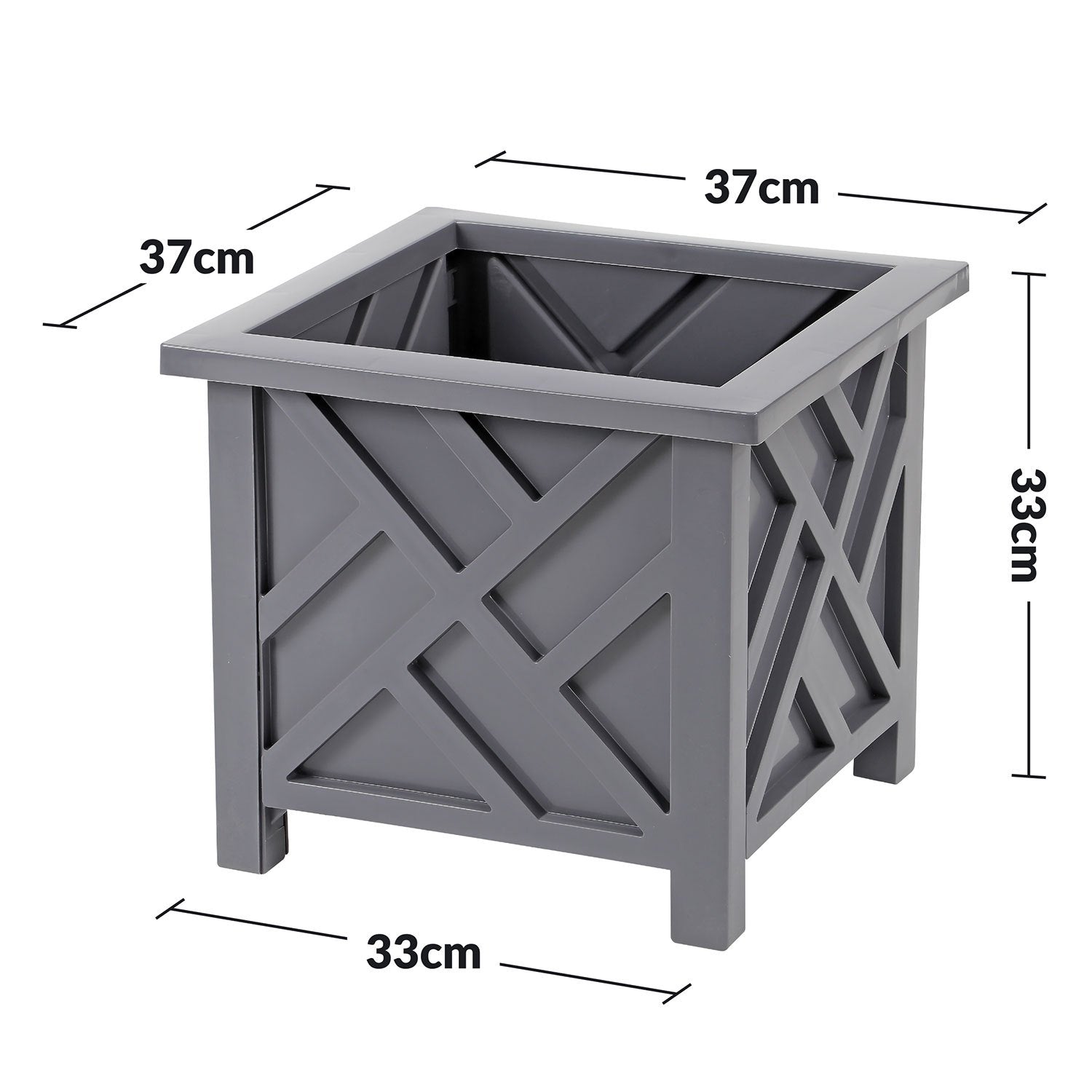 Garden Planter with Lattice Design Box of 14.5 Inch - product gallery image 8