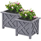 Garden Planter with Lattice Design Box of 14.5 Inch
