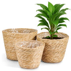 Garden Planter with Leakproof, Plastic, Seagrass Baskets of Round Woven Plant - product gallery image 8