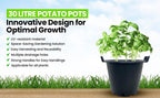 Garden Planter with Plastic, 5, Heavy Duty Plant Pots Handles - product gallery image 10