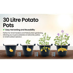 Garden Planter with Plastic, 5, Heavy Duty Plant Pots Handles - product gallery image 6