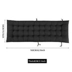 Garden Seat Cushion with 160*50*8cm, Long Thick 160x50x8cm Black Outdoor Lounge - product gallery image 2