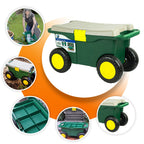 Garden Seats & Stool with Wheels, Plastic, Tool Cart Seat Wheels Portable Rolling - product gallery image 7