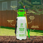 Garden Sprayer with 8 Litre, Pump Pressure Shoulder Strap Adjustable Wand - product gallery image 7