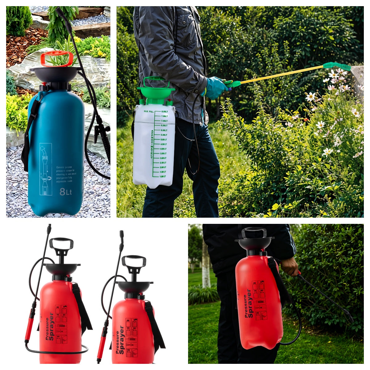 Garden Sprayer with Backpack Pressure Portable Lawn Irrigation Air