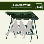 Garden Swing Chair with Easy Assembly, Seater Adjustable Canopy Steel Frame Padded - product gallery image 4