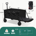 Garden Trolleys & Wagon with Foldable, Wheels, 200kg