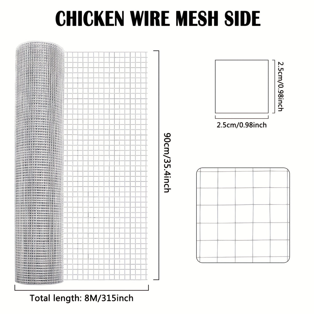 Garden Wire Fencing with 91cm, 10m, Metal, 91CMX10M - 91CMX10M option