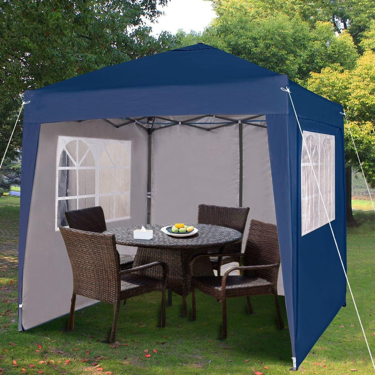 Gazebo with Waterproof, 2m, Pop Up 2m Waterproof Sides - Blue option