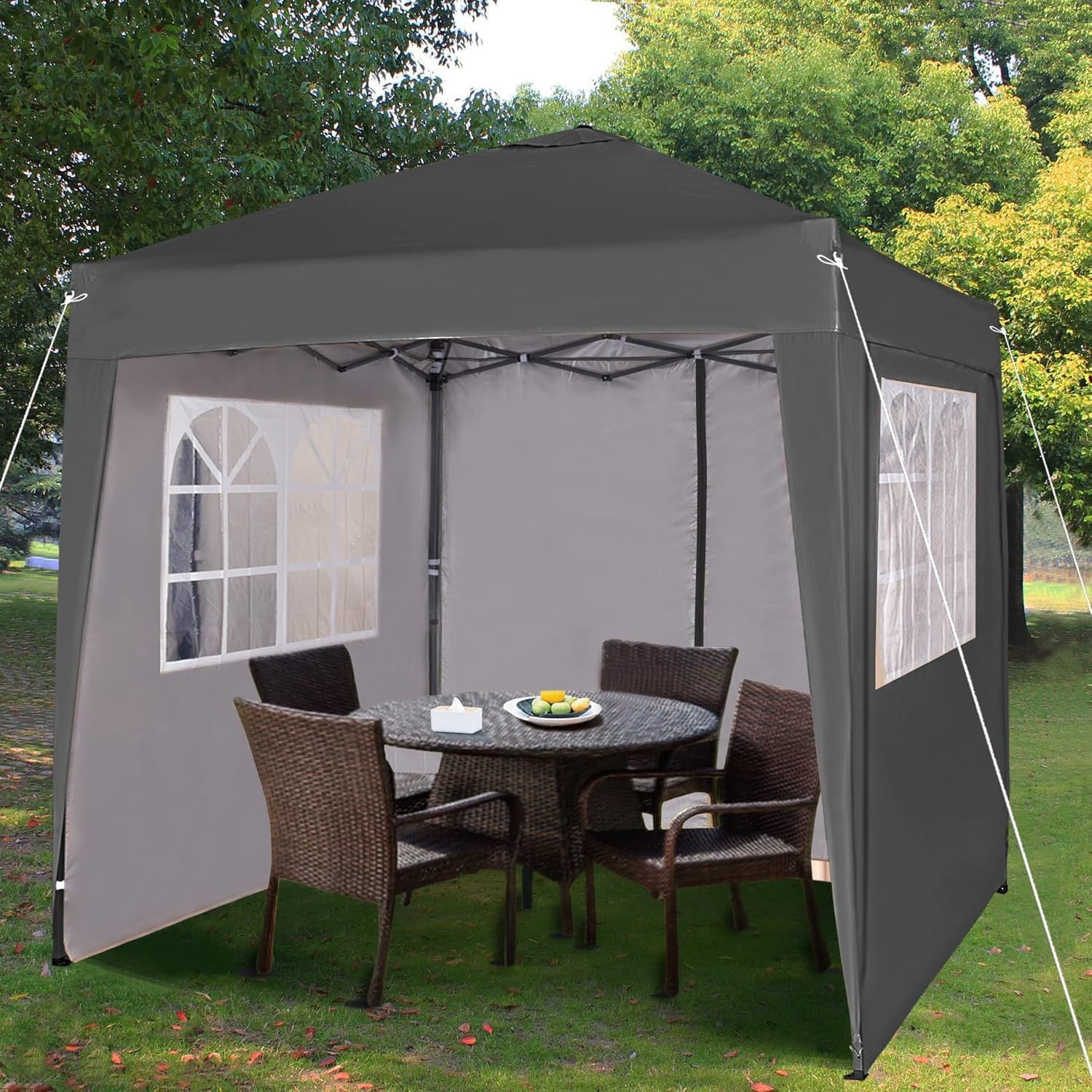 Gazebo with Waterproof, 2m, Pop Up 2m Waterproof Sides - Grey option