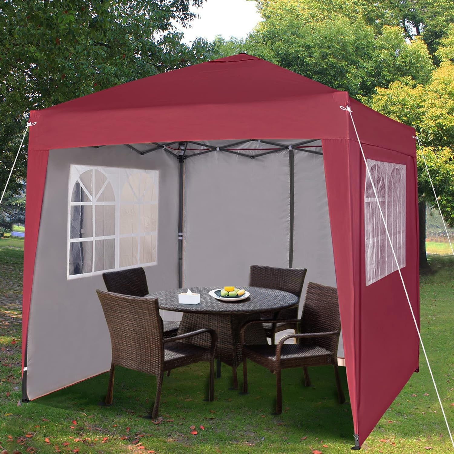 Gazebo with Waterproof, 2m, Pop Up 2m Waterproof Sides - Red option