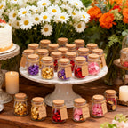 Glass Jar Set with Airtight, 200ml, 7oz, Jars Cork Lids 40-Pack Clear Apothecary