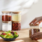 Glass Storage Jar with Dishwasher-Safe, Airtight, 250ml, 350ml - product gallery image 4