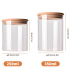 Glass Storage Jar with Dishwasher-Safe, Airtight, 250ml, 350ml - product gallery image 8