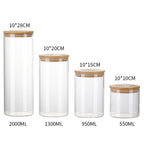 Glass Storage Jar with Space-Saving, Airtight, 550ml, 950ml - product gallery image 2