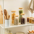 Glass Storage Jar with Space-Saving, Airtight, 550ml, 950ml - product gallery image 7