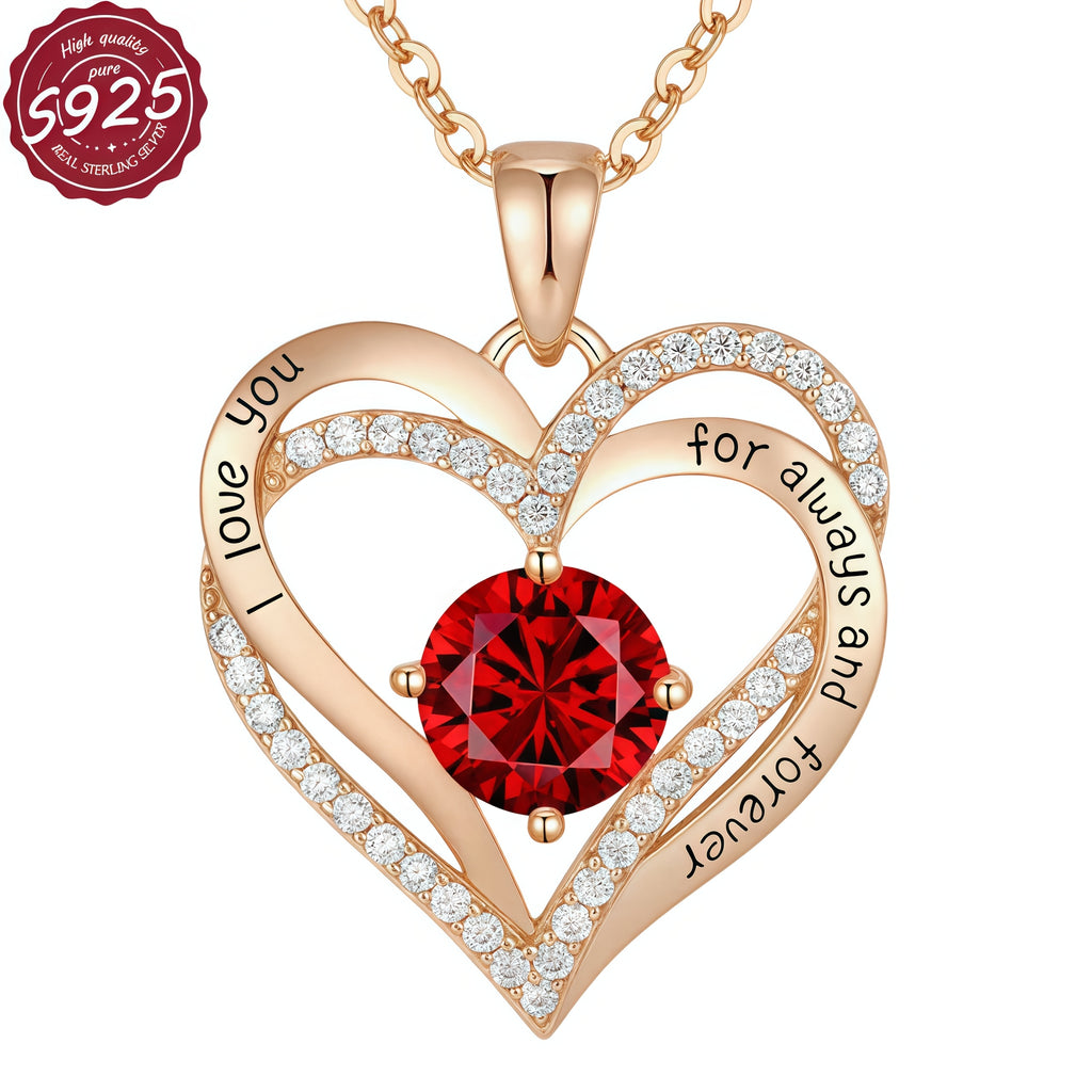 Gold Plated Necklace 18K Heart Women Elegant Luxury Pendant with Metal - Golden option