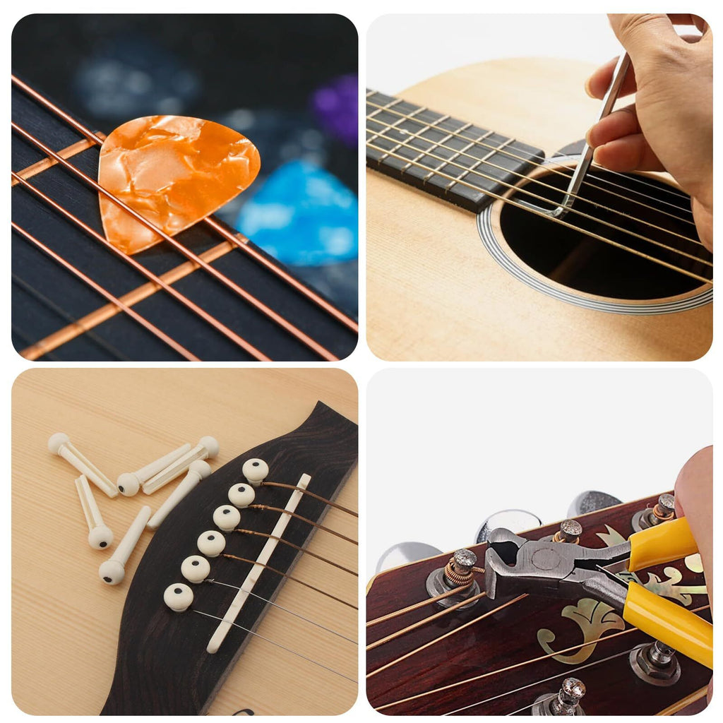 Guitar Care Kit] 31pcs Guitar Care Kit with Cleaning Repair Luthier Setup Tools - product gallery image 6