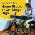 Guitar Stand with Foldable, Adjustable Height, Non-Slip, BO19BNMVFI - product gallery image 2