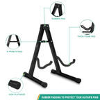 Guitar Stand with Foldable, Non-Slip, Freestanding, Metal - product gallery image 2