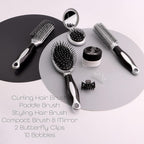 Hair Care Gift Set 16pc Professional Kit Women Curling Paddle with Professional 16 Piece - product gallery image 2